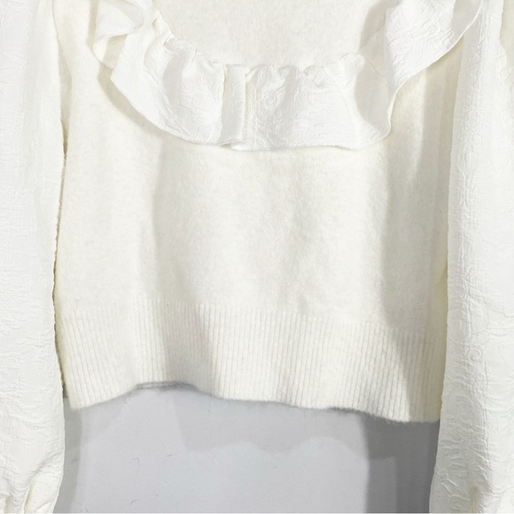 ZARA Combination Ruffled Knit Sweater - Picture 8 of 8